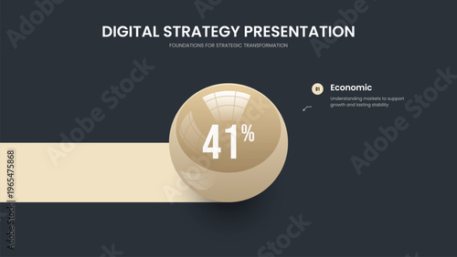 Business Campaign One Element Diagram Slideshow Layout. Simple Proposal Frame Design Vector Illustration. Science Introduction 1 Step Graph Presentation Template.