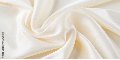 Elegant waves of soft white silk and pink satin fabric create a smooth luxury textile background with shiny curves and abstract drapery texture for fashion decoration
