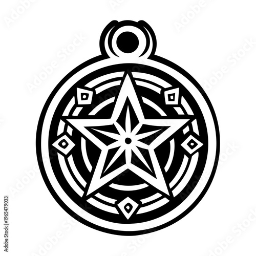 A filled style icon of amulet star symbol