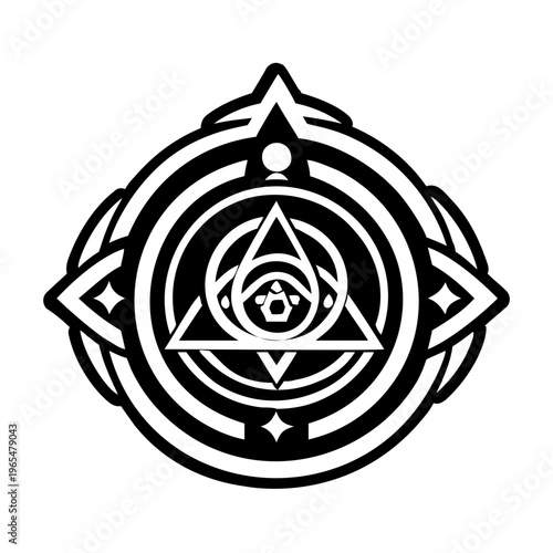 A glyph style icon of alchemy symbol