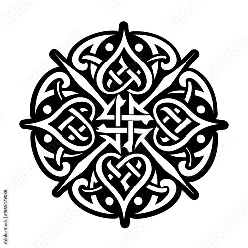 Ancient tattoo icon in filled style