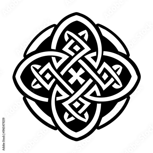 A filled style icon of celtic knot symbol