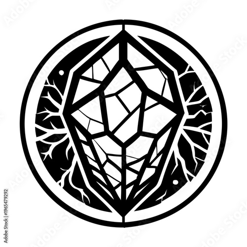 Moonstone symbol icon in solid style