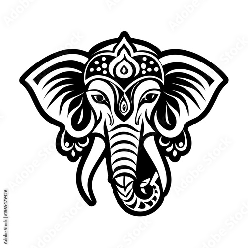 Elephant icon in filled style