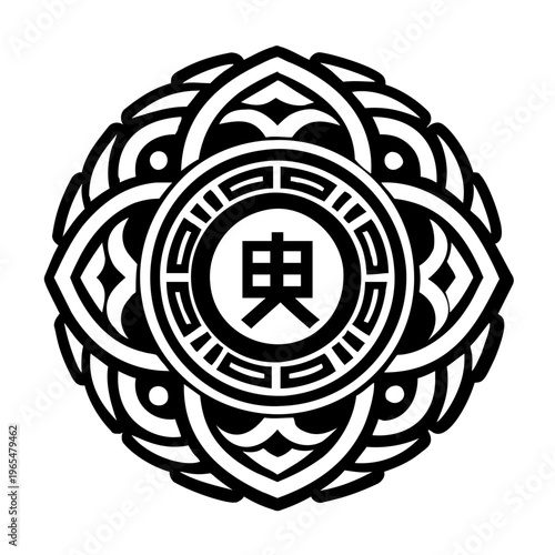 A filled style icon of feng shui symbol