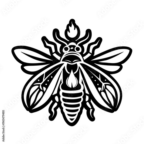 Firefly tattoo icon in solid style