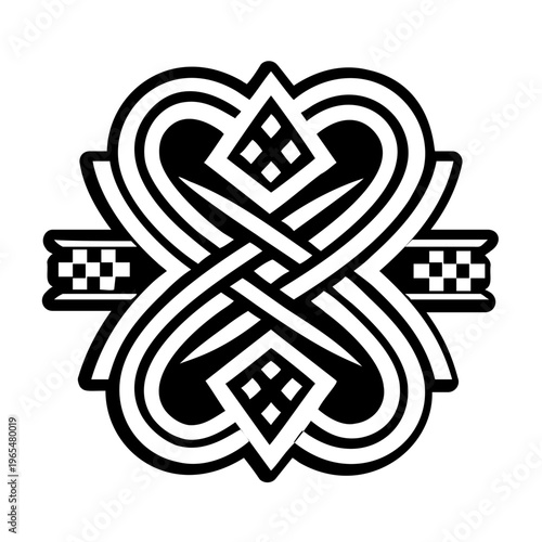 A glyph style icon of knot tattoo