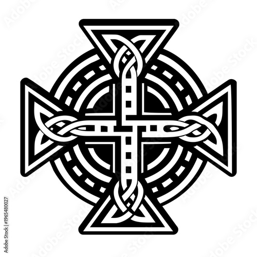 Cross symbol icon in solid style