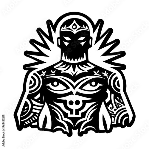 Shadowy figure icon in filled style