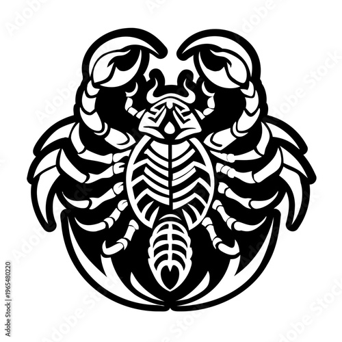 Scorpion icon in glyph style