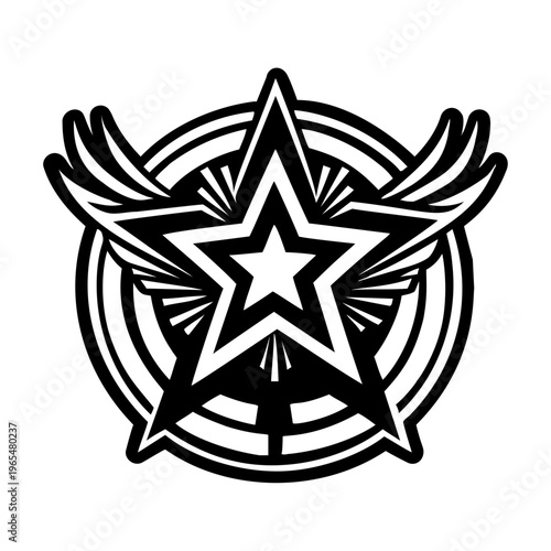 A glyph style icon of shooting star symbol