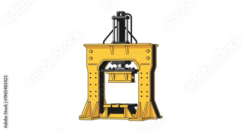 Industrial metal press machine tool.