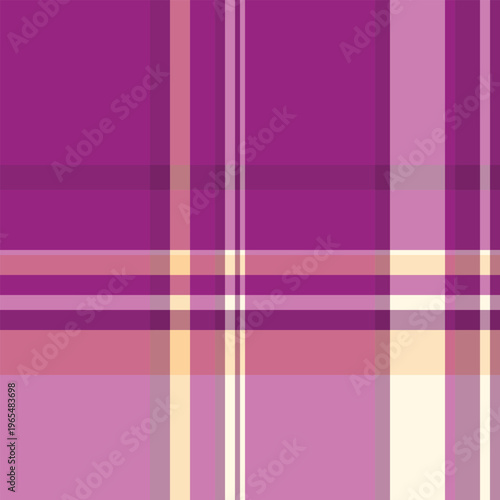 Detailed check seamless textile, deluxe texture tartan background. Canvas pattern fabric plaid vector in pink and pastel colors.