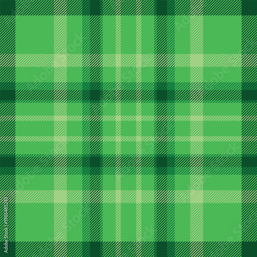 Pajamas texture vector plaid, 1940s fabric check background. Goose foot textile seamless tartan pattern in green and mint colors.