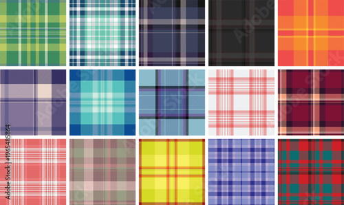 Plaid collection created for seasonal menswear sales. Coordinated tartan visuals reinforce branding. Vector scalability supports campaigns.