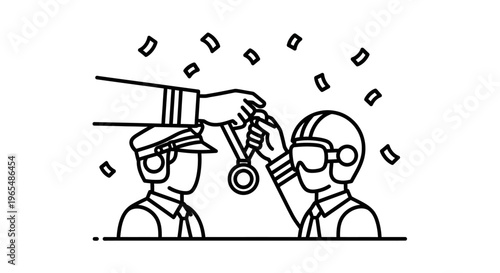 Winner receiving medal, confetti falling, celebration of achievement, sports award