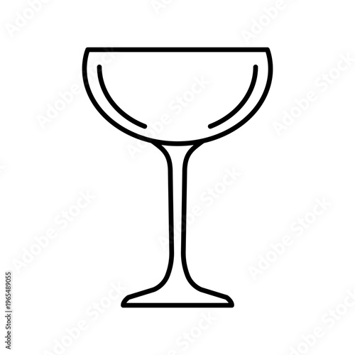 champagne coupe glass outline icon