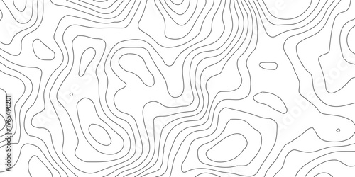 Topographic map lines, contour background, Vector contour topographic map background, Abstract digital topographic contour map concept space geometric strip grid line, vector illustration,
