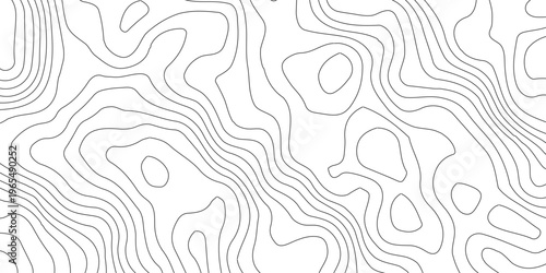 Topographic map lines, contour background, Vector contour topographic map background, Abstract digital topographic contour map concept space geometric strip grid line, vector illustration,