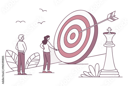 businessman and target