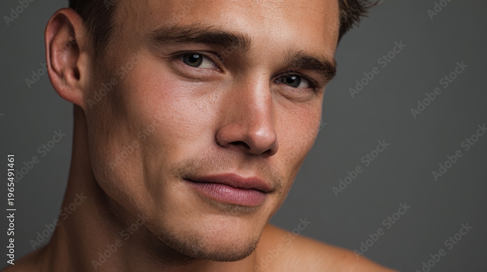 Fototapeta premium Young handsome man looking confident and masculine
