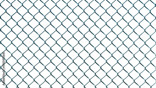 Isolated close-up of metal chain link fence pattern, sturdy wire mesh barrier, security texture