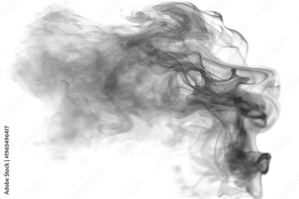 Fototapeta premium Realistic drifting smoke with smooth motion and soft shadows, suitable for cinematic visuals. vector