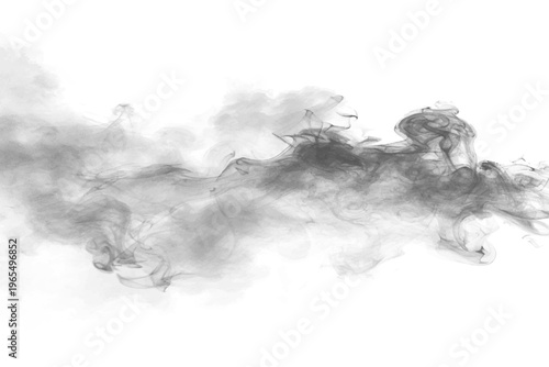 Thin smoke trail with soft glow and flowing motion, suitable for abstract designs. vector