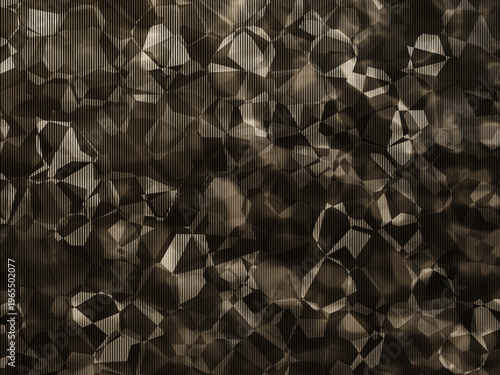 Dark brown faceted carbon fiber texture featuring vertical lines and abstract geometric forms.