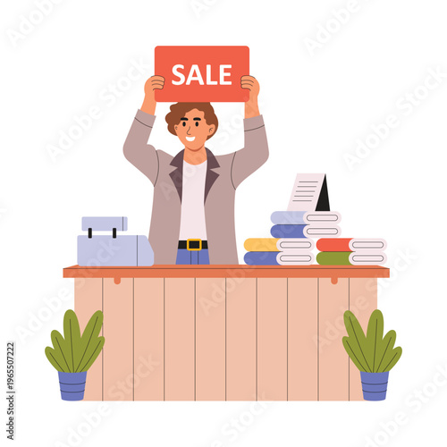 Market Discount  vector concept illustration EPS file
