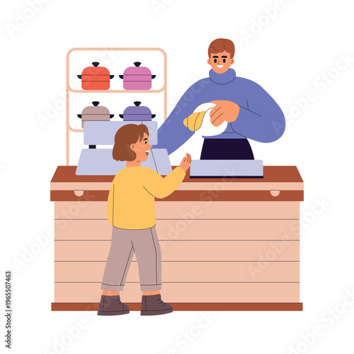 Request Discount  vector concept illustration EPS file