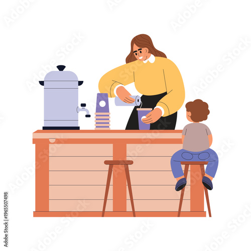 Counter Negotiation  vector concept illustration EPS file