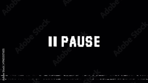 icon video pauses isolated on a black background