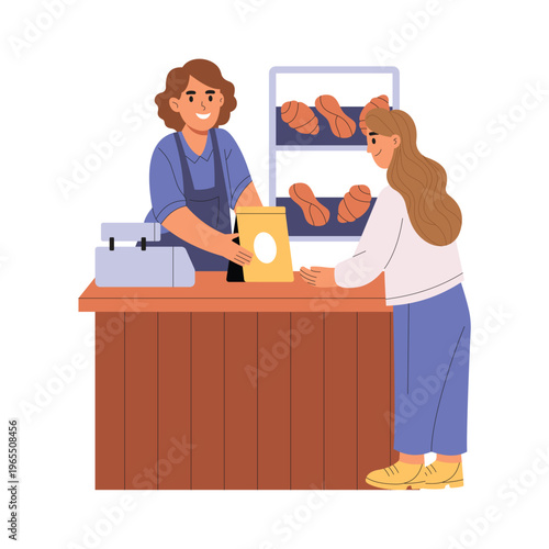 Market Bargaining  vector concept illustration EPS file