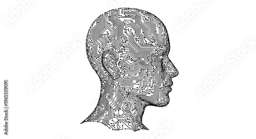 Brain Human Head Profile View.