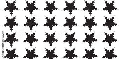 Black star pattern vector, seamless geometric star background, minimalist monochrome star shapes, decorative repetitive star wallpaper