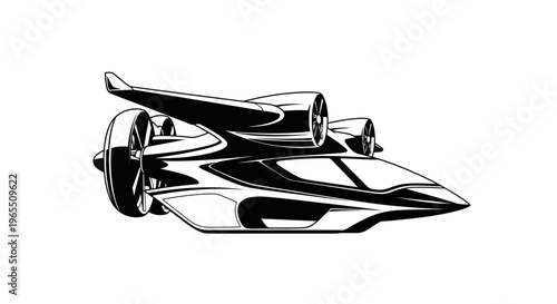 Futuristic racing car speed vehicle.