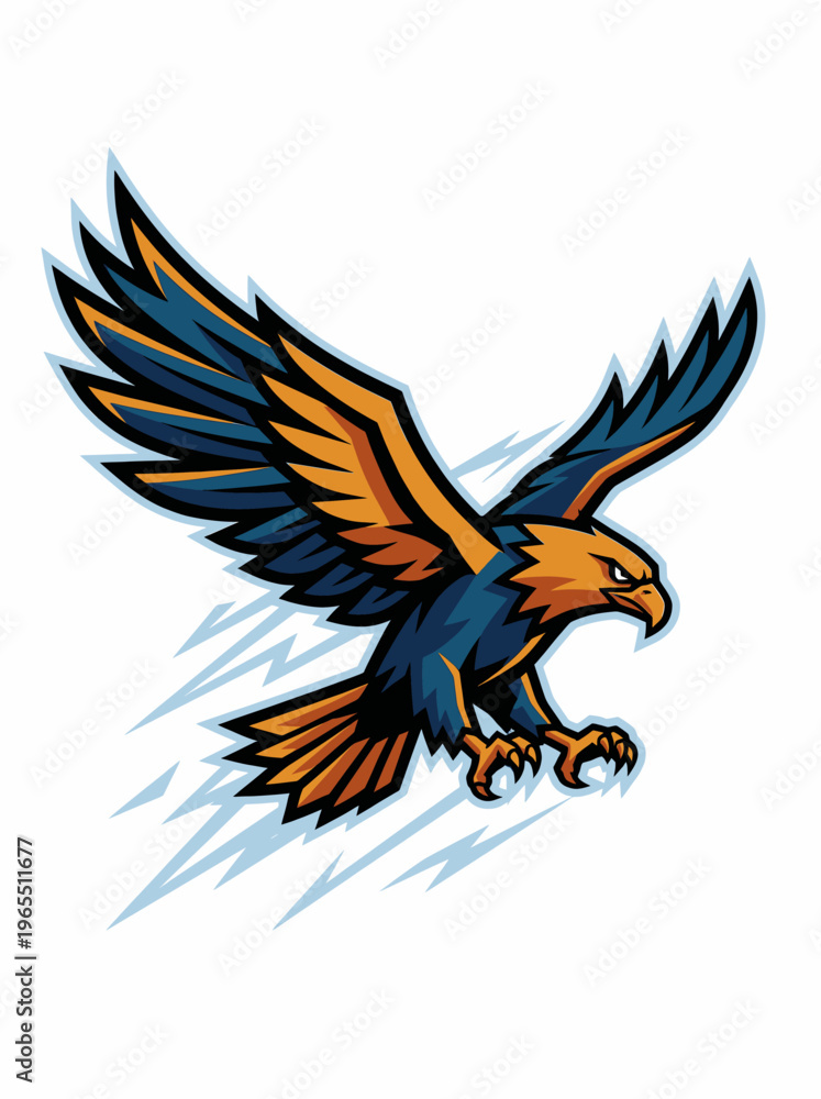 Obraz premium Eagle in Flight with Wings.