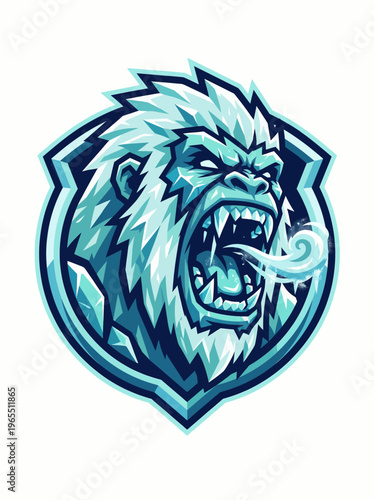 Furious Ice Blue Yeti Head.