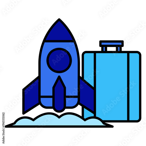 starship and luggage