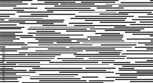 Abstract Black Horizontal Lines Pattern on White Background - Minimalist Speed and Motion Graphic Design