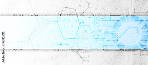 Technological concept with the use of technical elements. Numbers and technological circles.
