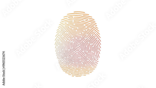 Vector Icon Sheet Features a Large Fingerprint with Detailed Patterns