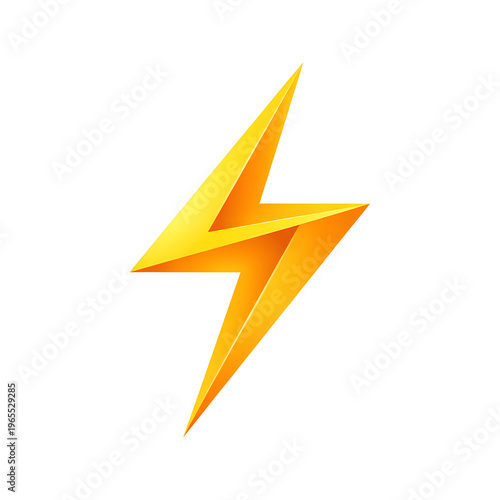 A sharp lightning bolt symbol with dynamic angles and a bright yellow gradient, representing energy, speed, and power in a bold modern style. Free Download A sharp lightning bolt symbol with dynamic angles and a bright yellow gradient, representing energy, speed, and power in a bold modern style. - GFXLoad