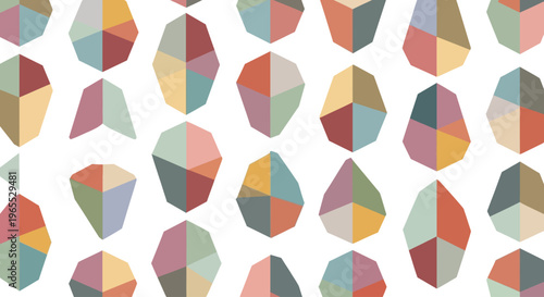 Colorful Geometric Shapes Patterns Design.