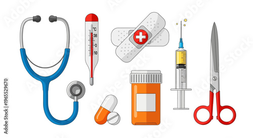 Medical tools and health care equipment.