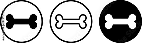 Three variations of dumbbell icons with contrasting color schemes in circular frames