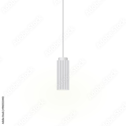 Modern pendant lamp on white background.