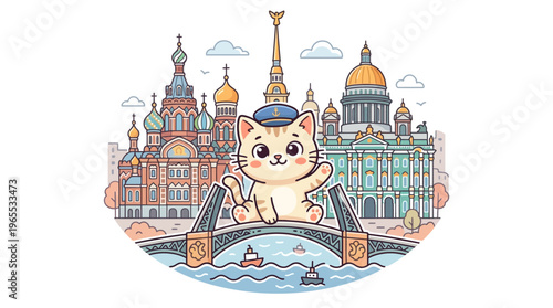 Charming Cat Tourist in St. Petersburg Russia