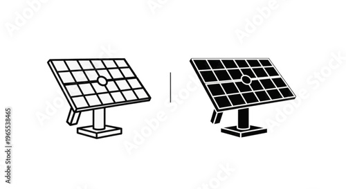 Vector illustration of solar panel icon set, renewable energy concept, vector illustration on a transparent background
